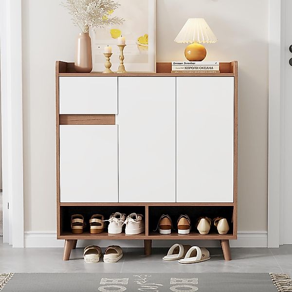 KLAM HOME Schuhschrank Schuhregal Kommode Sideboard mit verstellbaren günstig online kaufen