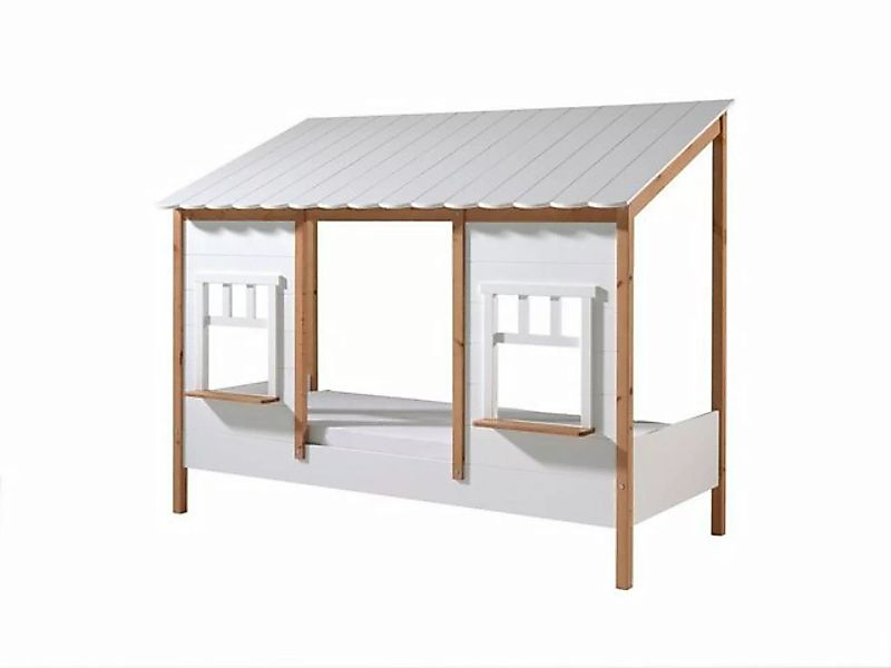 Natur24 Kinderbett Bett Landhausbett BABS 90x200cm Oak/Weiß günstig online kaufen