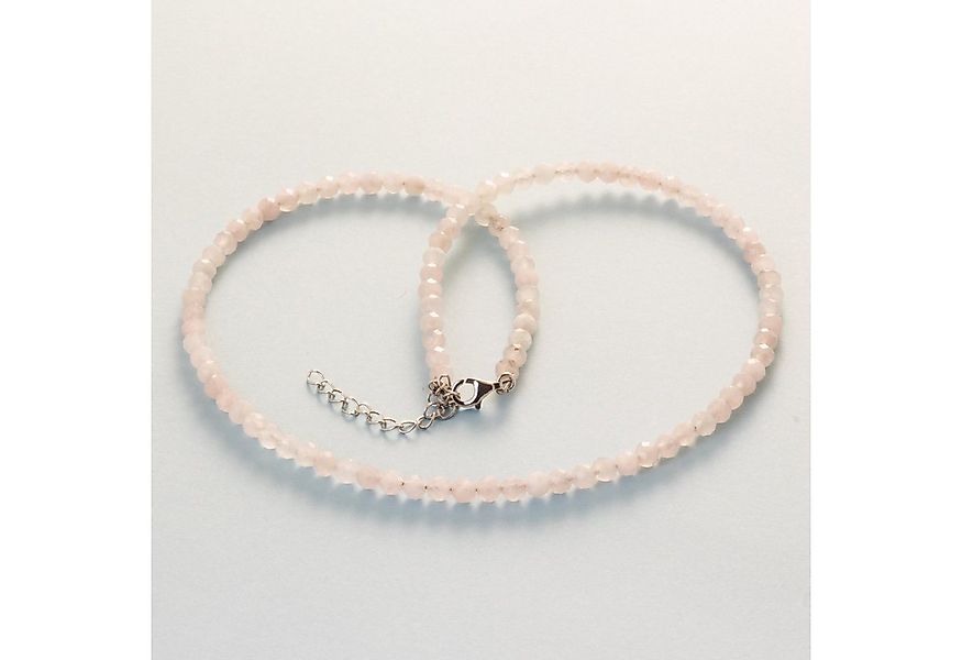 Bella Carina Perlenkette Kette Rosenquarz facettiert 4 mm günstig online kaufen