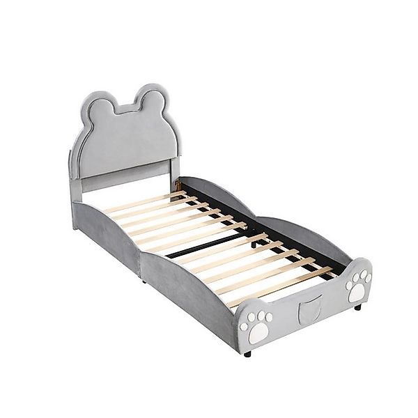 Gotagee Polsterbett Kinderbett Bärenform 90x200 cm Einzelbett Stoff Bettges günstig online kaufen