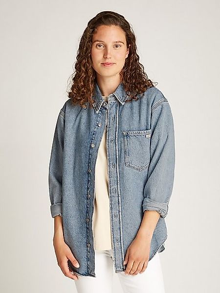 Calvin Klein Jeans Jeansbluse DAD DENIM SHIRT in hellblauer Waschung günstig online kaufen