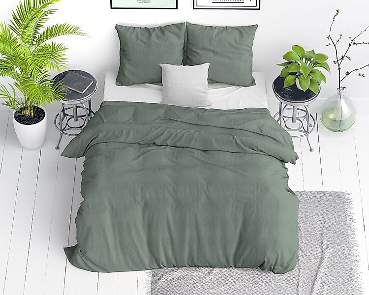 Sitheim-Europe Bettwäsche STONE WASHED Baumwolle Bettbezug günstig online kaufen