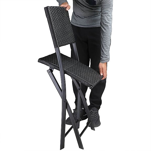 Casaria Klappstuhl Rom (4 St), Polyrattan günstig online kaufen