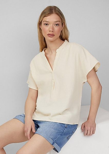 QS Kurzarmbluse Bluse Bluse aus Musselin günstig online kaufen