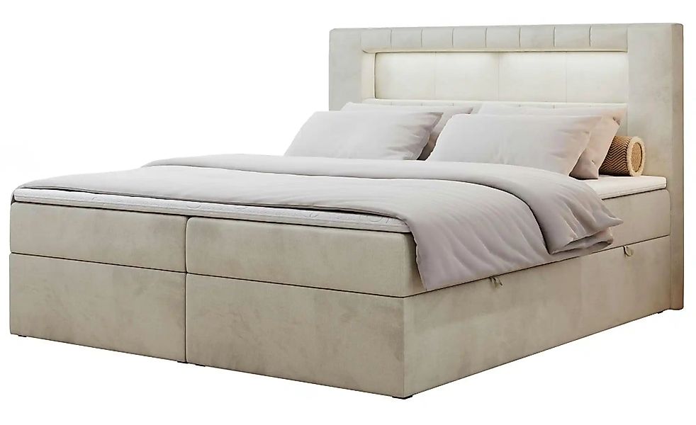 Boxbett mit Bettkasten Gold 5 ¦ beige ¦ Maße (cm): H: 103 Betten > Komfortb günstig online kaufen
