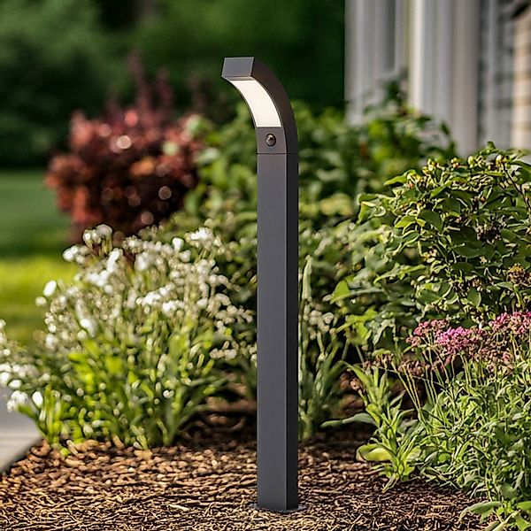 Lucande LED-Wegeleuchte Lennik, Sensor, 100 cm, anthrazit günstig online kaufen