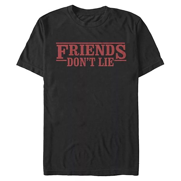Netflix - Stranger Things - Quote Friends Dont Lie - Männer T-Shirt günstig online kaufen