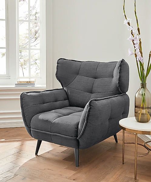 Leonique Sessel »Ariana«, Stylischer Hochlehner bzw. Ohrensessel günstig online kaufen