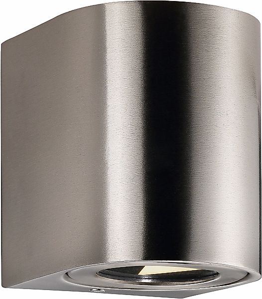 LED-Außenwandlampe Canto Kubi 2, 10 cm, edelstahl günstig online kaufen
