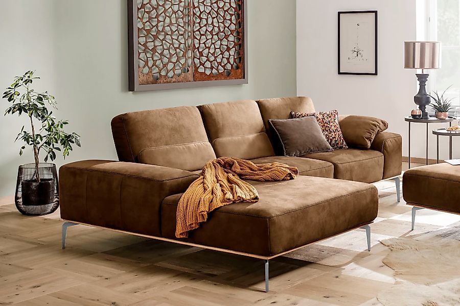 W.SCHILLIG Ecksofa "run, Designsofa mit tollem Sitzkomfort, L-Form", mit el günstig online kaufen