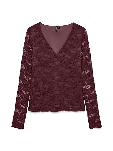 Vero Moda Spitzenshirt VMIBEN LS V-NECK günstig online kaufen