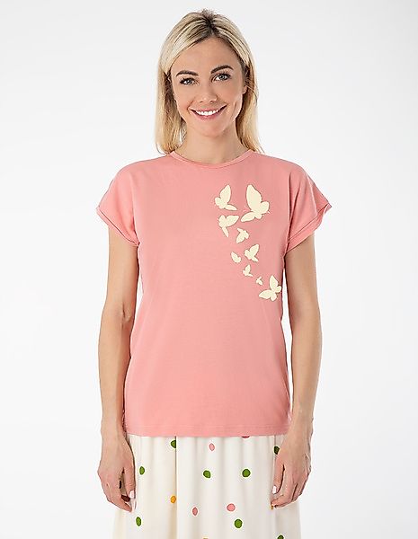 Nachhaltiges T-shirt Laura In Eukalyptusfaser| Schmetterlinge günstig online kaufen