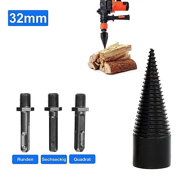 PRIISF Bohr-Meißel-Set Brennholzbohrer Holzspaltbohrer Holzspalter Kegelspa günstig online kaufen