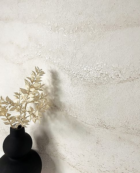 Newroom Vliestapete, Creme Tapete Modern Stein günstig online kaufen