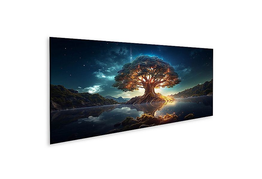 islandburner Leinwandbild Yggdrasil Leuchtender Baum Leben Olorful Heiliger günstig online kaufen