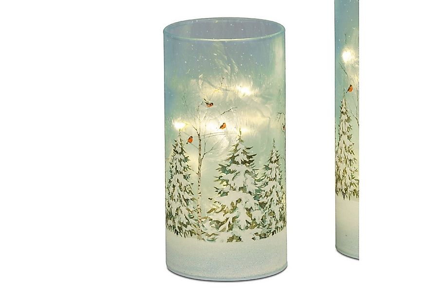 formano Nachttischlampe Winterwald, Mit Timerfunktion, Eis, Motiv: Winterwa günstig online kaufen