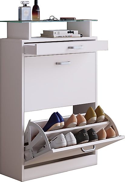 VCM Schuhschrank Holz Schuhschrank Schuhkipper Klappen günstig online kaufen