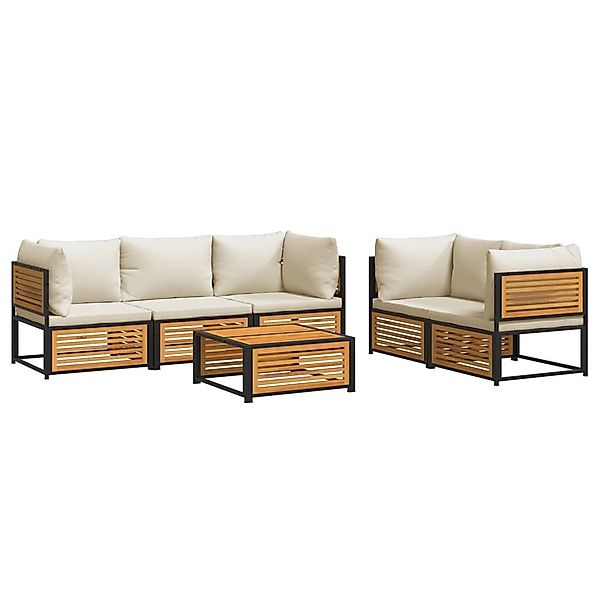 vidaXL Gartenlounge-Set 6-tlg. Garten-Sofagarnitur mit Kissen günstig online kaufen