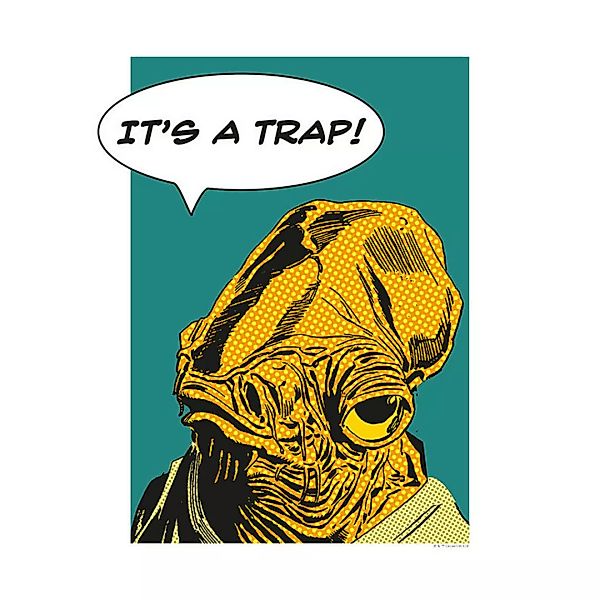 Komar Wandbild Star Wars Classic Comic Quote Ackba Star Wars - Classic B/L: günstig online kaufen