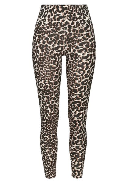 LASCANA ACTIVE Leggings in Leopardenmuster, mit breitem Bündchen günstig online kaufen