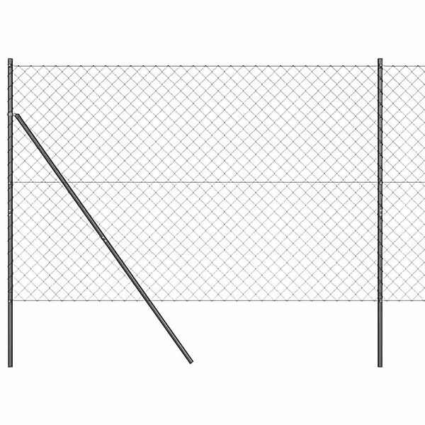 vidaXL Zaunpfosten Grau 10 x 1,6 m 60 x 60 mm Maschenweite 3351109 günstig online kaufen