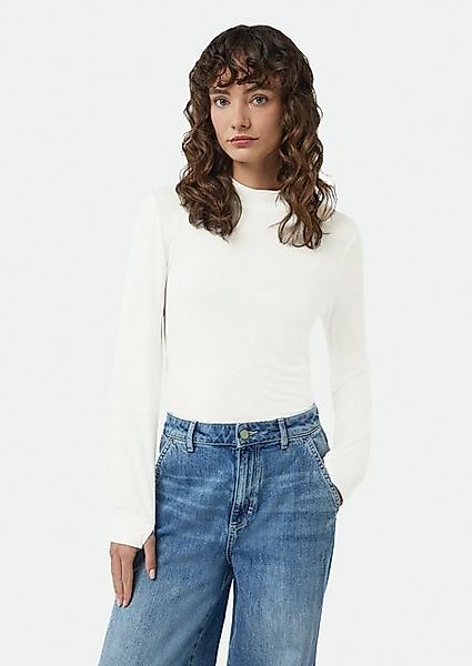 comma casual identity Langarmshirt Semitransparentes Longsleeve mit Logosti günstig online kaufen