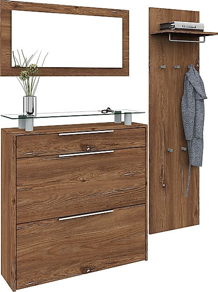 borchardt Möbel Garderoben-Set "Oliva", (3-tlg), mit hängendem Schuhschrank günstig online kaufen
