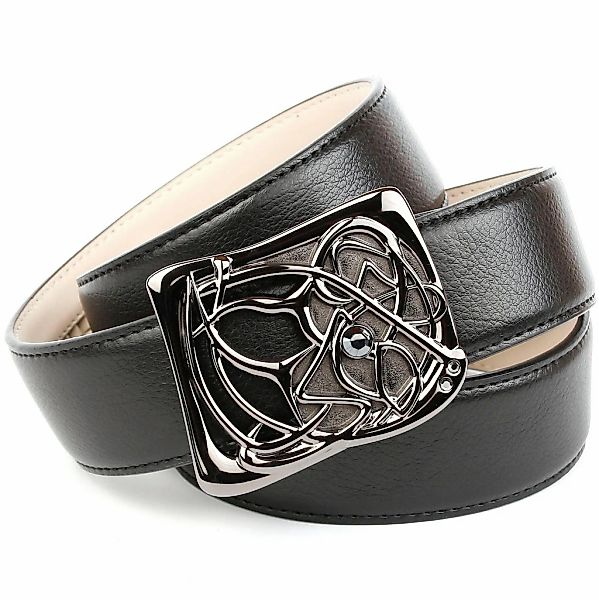 Anthoni Crown Ledergürtel mit Designer Schließe günstig online kaufen