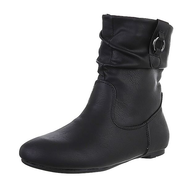 Ital-Design Damen Freizeit Stiefelette (88519475) Blockabsatz Flache Stiefe günstig online kaufen