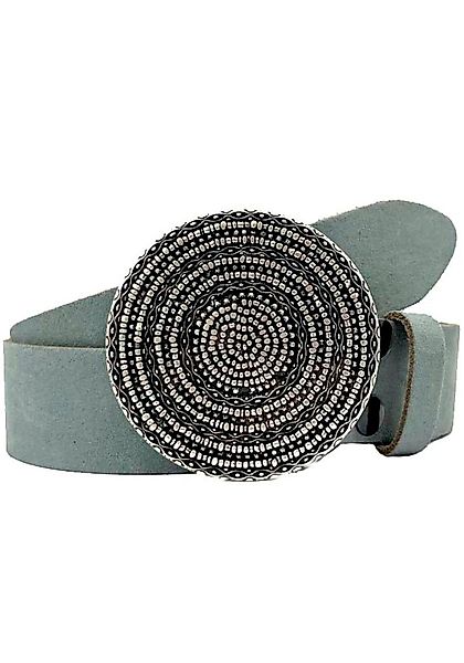 Rettungsring Gürtel Koppelgürtel Vollrindleder in Veloursoptik, Rund Gürtel günstig online kaufen