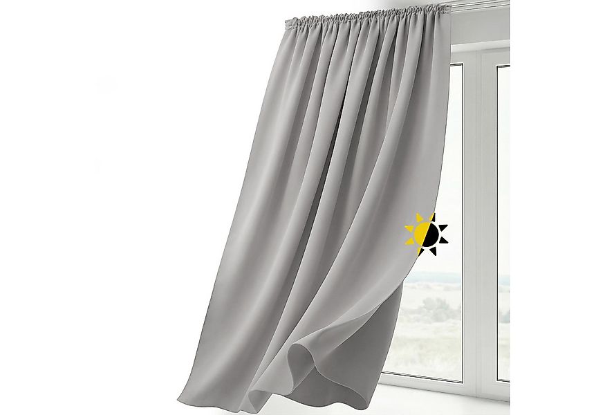 Beautex Verdunkelungsvorhang Verdunkelungsgardine Kräuselband Vorhang blick günstig online kaufen