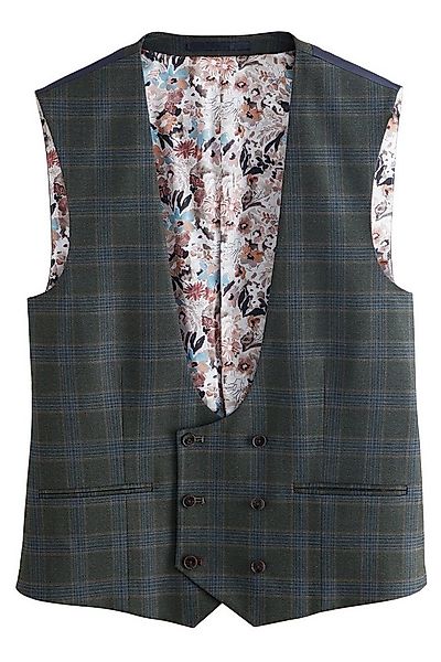 Next Anzugweste Paspelierter Anzug im Karomuster: Weste (1-tlg) günstig online kaufen