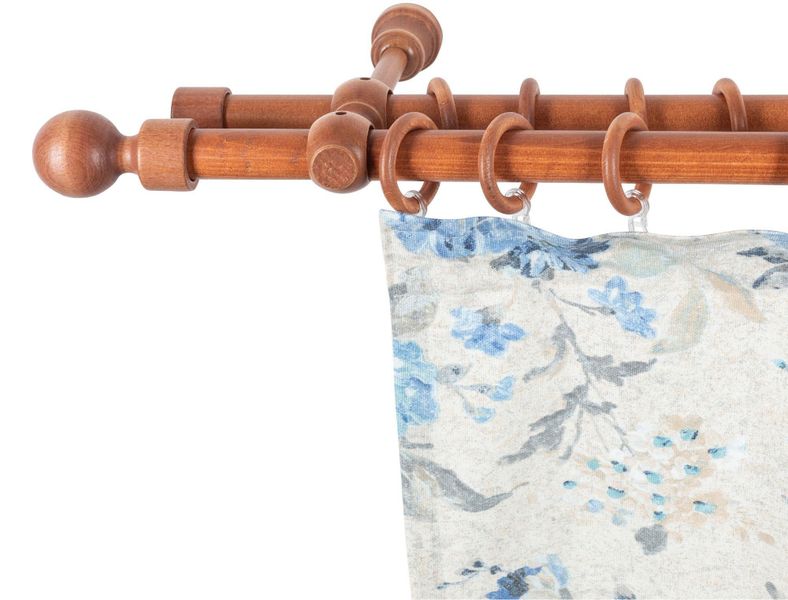 SN DECO GROUP Gardinenstange "Giro" 2 läufig-läufig Fixmaß 28 mm, Holz, ver günstig online kaufen