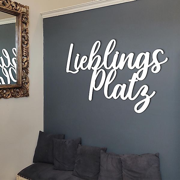 Namofactur 3D-Wandtattoo XXL Wanddeko Lieblingsplatz Schriftzug günstig online kaufen