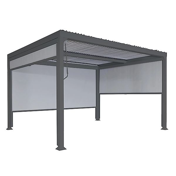 MCW Alu Pergola L41 mit 3x Seitenwand Anthrazit 3x3m günstig online kaufen