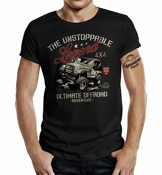 GASOLINE BANDIT® T-Shirt für Offroad 4x4 Fahrer: the unstoppable Legend günstig online kaufen