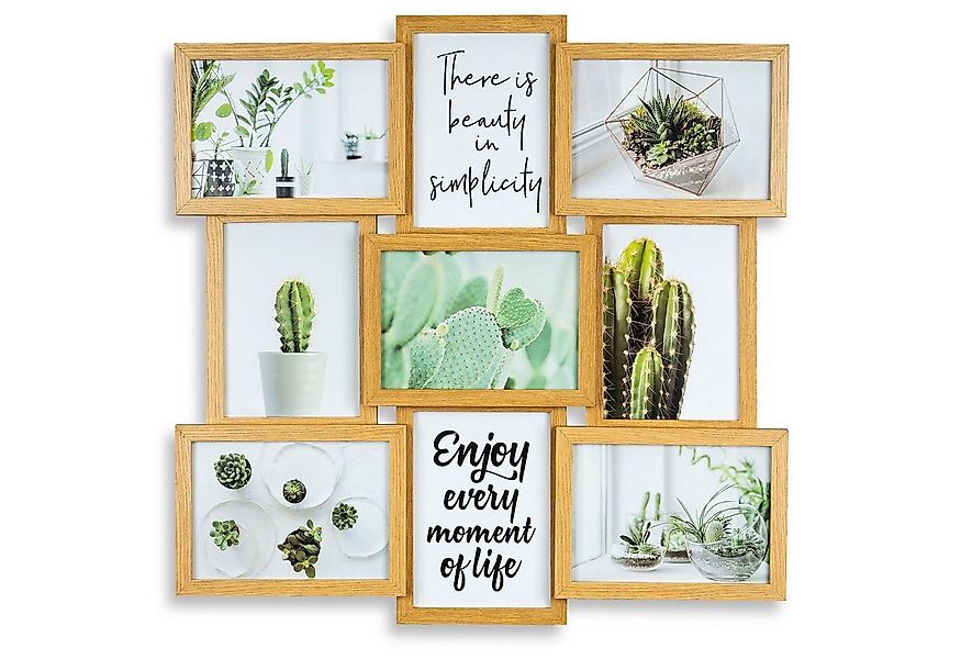 Levandeo® Bilderrahmen Collage, levandeo Bilderrahmen Collage 52x52cm 9 Fot günstig online kaufen