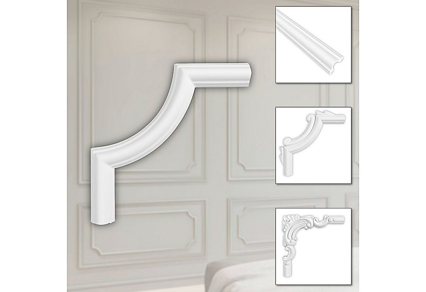 Hexim Zierleiste HCR516-1, 2 Ecken, HEXIM Eckstück aus PU-Polyurethane - ex günstig online kaufen