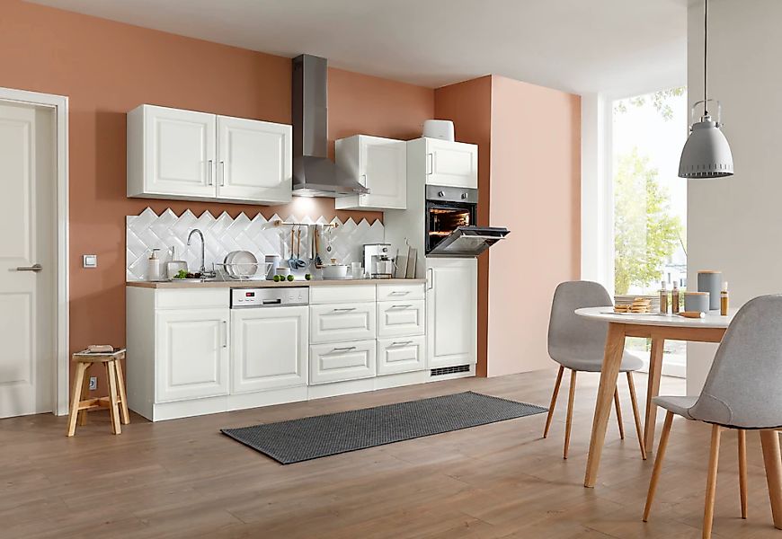 HELD MÖBEL Küchenzeile "Stockholm", Breite 280 cm, mit hochwertigen MDF Fro günstig online kaufen