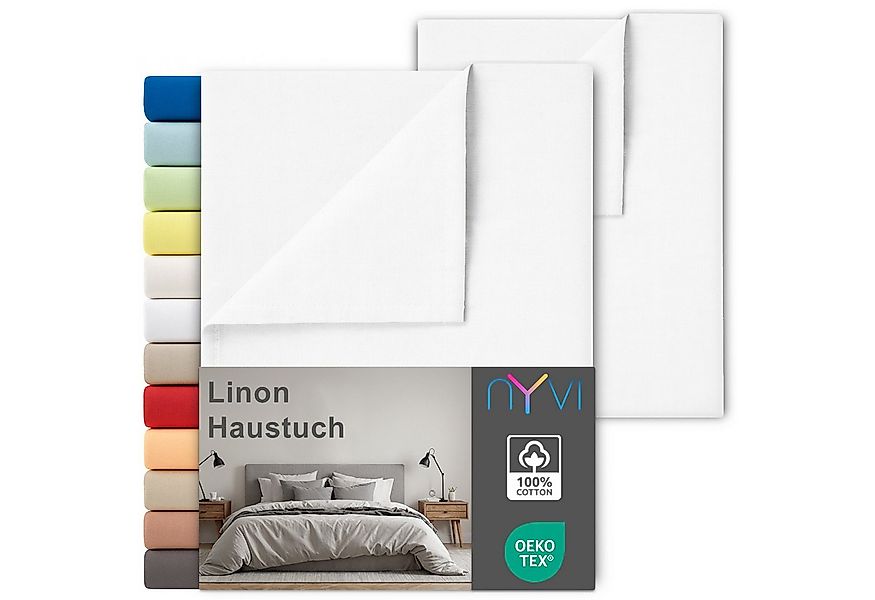 NYVI Betttuch Linon Deluxe Bettlaken ohne Gummizug aus 100% atmungsaktiver günstig online kaufen
