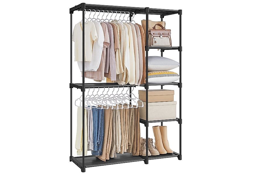 SONGMICS Kleiderschrank Kleiderschrank offen mit Kleiderstangen günstig online kaufen