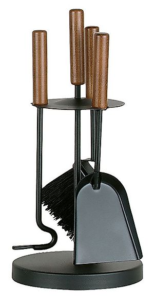 Firefix Kamingarnitur Kaminbesteck klein rund mit dunklen Holzgriffen, besc günstig online kaufen