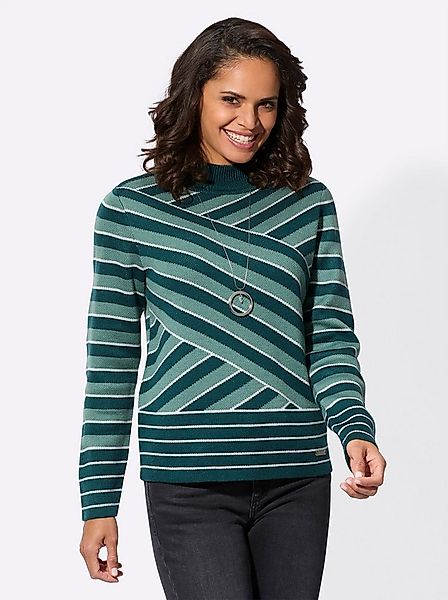 Witt Strickpullover Stehkragen-Pullover Langarm Jacquard günstig online kaufen
