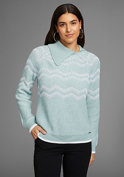 Laura Scott Strickpullover mit Zickzackstrickmuster günstig online kaufen