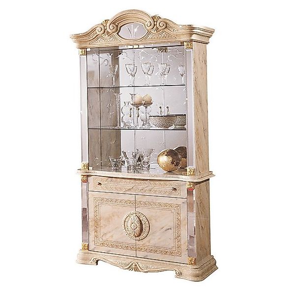 Interdesign24 Glasvitrine Bella (4-Türig, im Barock-Stil, mit Goldverzierun günstig online kaufen