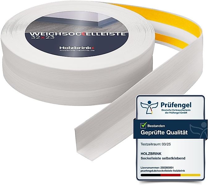 HOLZBRINK Sockelleiste HOLZBRINK selbstklebend PVC 32x23mm, 75 m (3x25m), L günstig online kaufen
