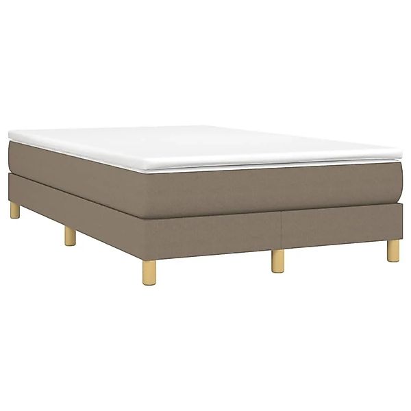 vidaXL Boxspringbett mit Matratze Taupe 120x190 cm Stoff 3269668 günstig online kaufen