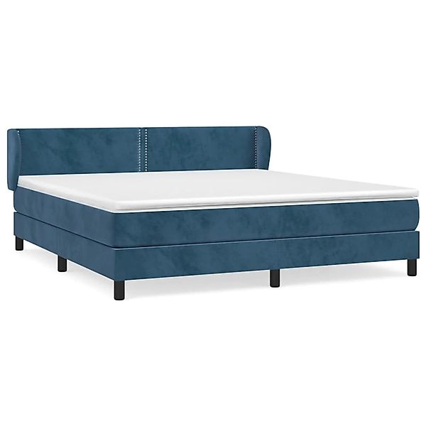 vidaXL Boxspringbett mit Matratze Dunkelblau 180x200 cm Samt1397937 günstig online kaufen