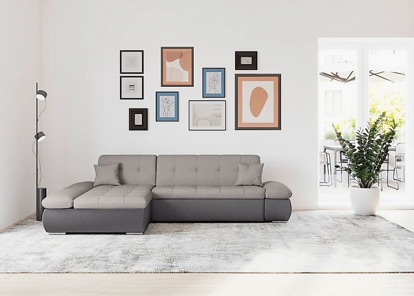 DOMO collection Ecksofa "Moric, L-Form, XXL-Sofa - Breite 300cm", wahlweise günstig online kaufen