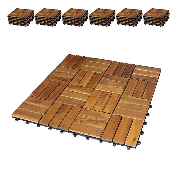 BigDean Holzfliesen 66er Pack für Balkon günstig online kaufen